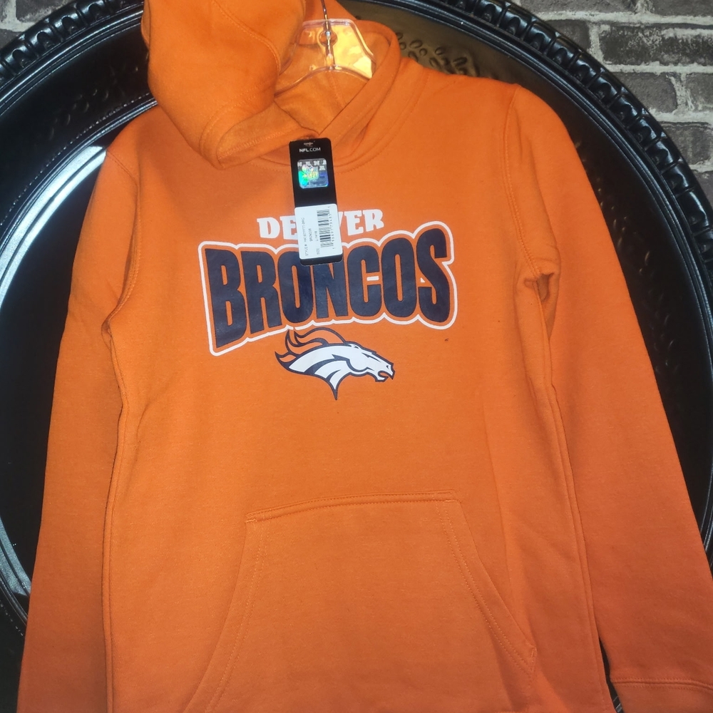 Kids Orange Broncos Hoodie